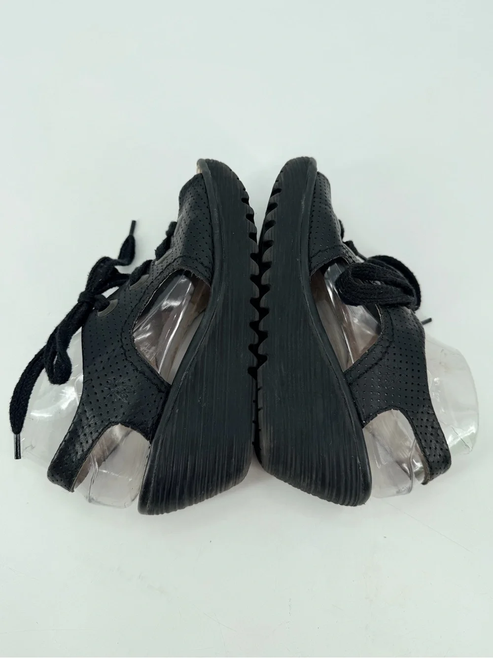 Fly London Ylfa Lace Up Wedge Open Toe Shoes 39